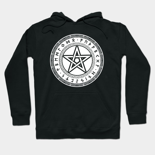 Dcorative Runes Pentacle Hoodie by SFPater